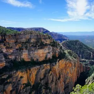 Blue skies and sheer rock faces make up the views in Sedona